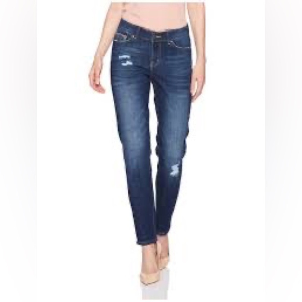 Lee Womens Size 0 Modern Series Distressed Skinny Boyfriend Jeans